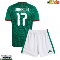 Mexico Orbelin Pineda #17 Replica Home Minikit World Cup 2026 Short Sleeve (+ pants)